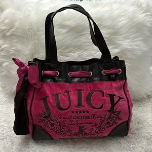 Juicy couture vintage velour daydreamer handbag purse tote Y2K
